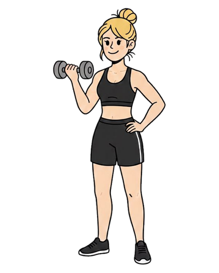 Valéria erguendo peso